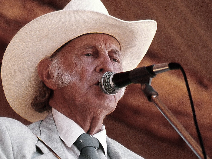 Bill Monroe sings at the Darrington Bluegrass Festival